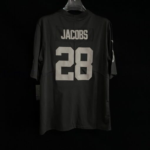 Josh Jacobs #28 Las Vegas Raiders 2021 Black Vapor Limited Jersey - back