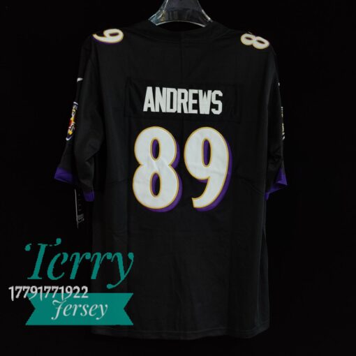 Mark Andrews #89 Baltimore Ravens 2021 Black Vapor Limited Jersey - back