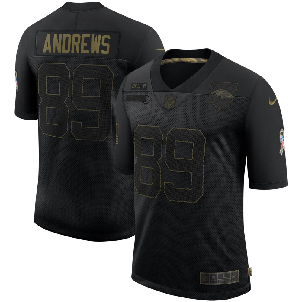 Mark Andrews #89 Baltimore Ravens Black 2020 Salute To Service Limited Jersey