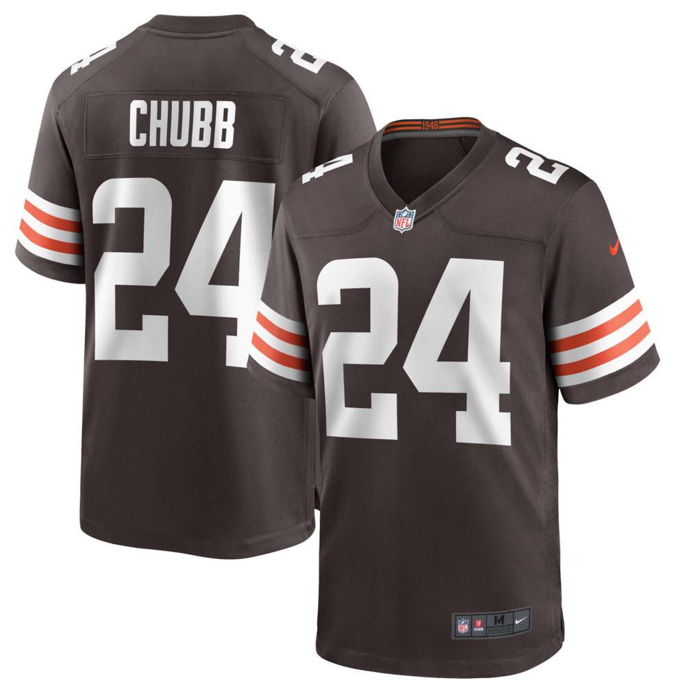 Nick Chubb #24 Cleveland Browns 2021 Brown Game Jersey