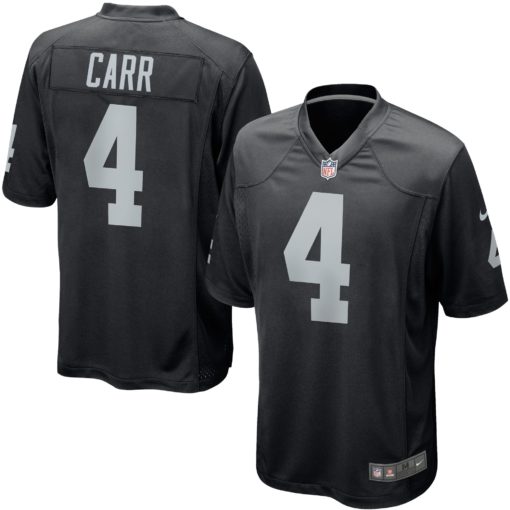 Men's Las Vegas Raiders Derek Carr Nike Black Game Player Jersey