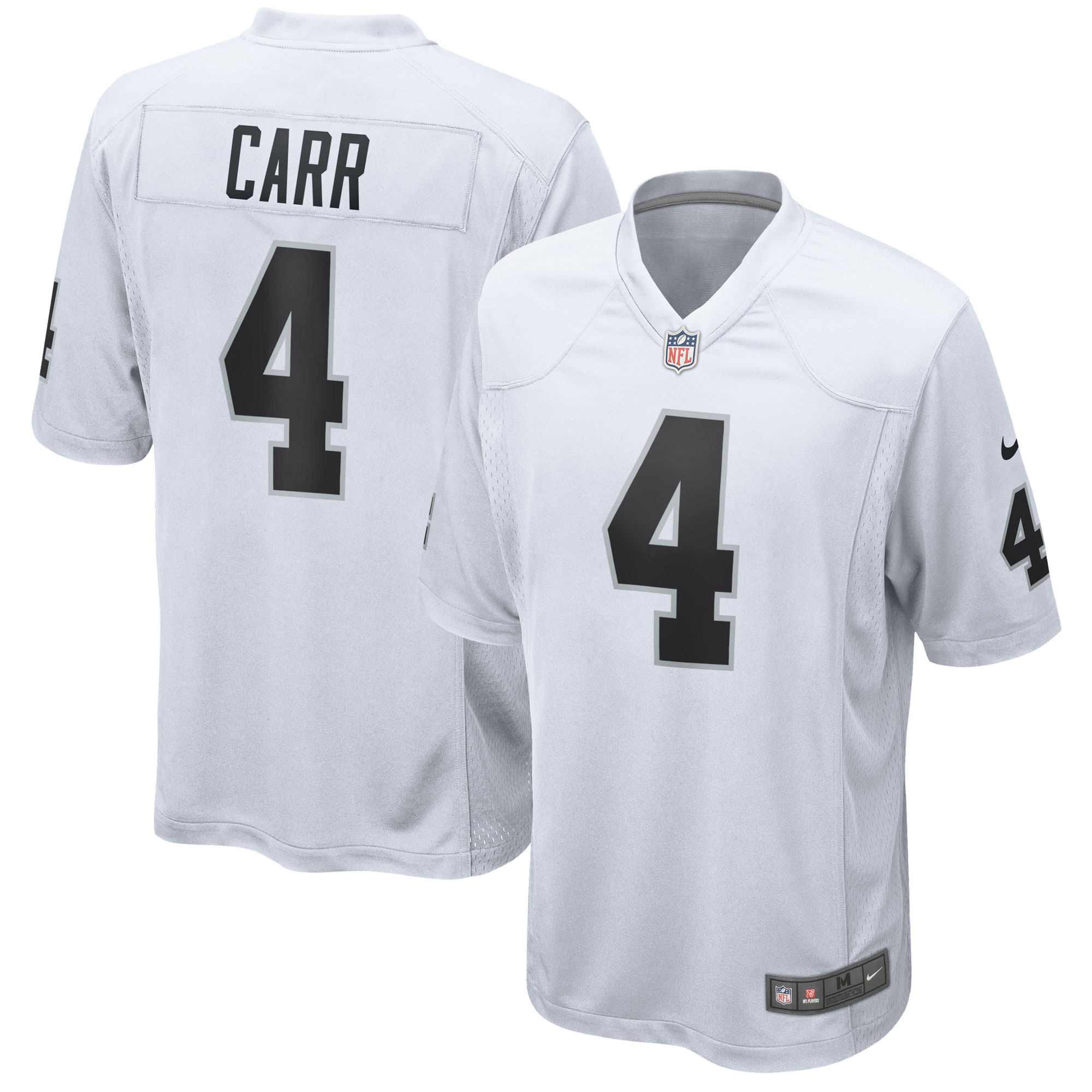 Derek Carr #4 Las Vegas Raiders 2021 White Game Player Jersey