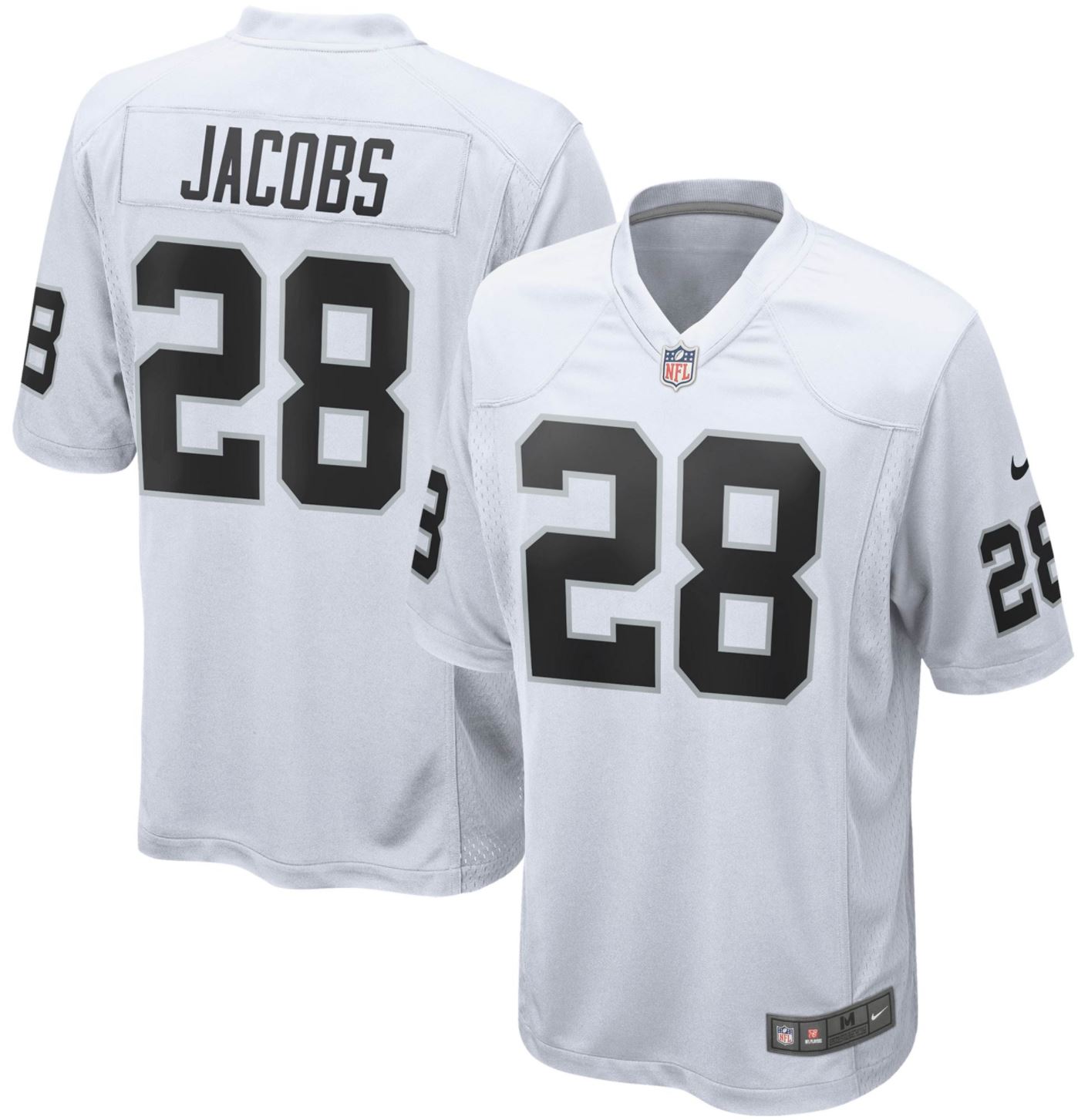 Josh Jacobs #28 Las î€€Vegasî€ î€€Raidersî€ 2021 White Game î€€Jerseyî€