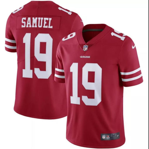 Men's San Francisco 49ers Deebo Samuel Nike Red Vapor Untouchable Color Rush Limited Player Jersey
