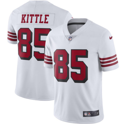 Men's San Francisco 49ers George Kittle Nike White Color Rush Vapor Limited Jersey