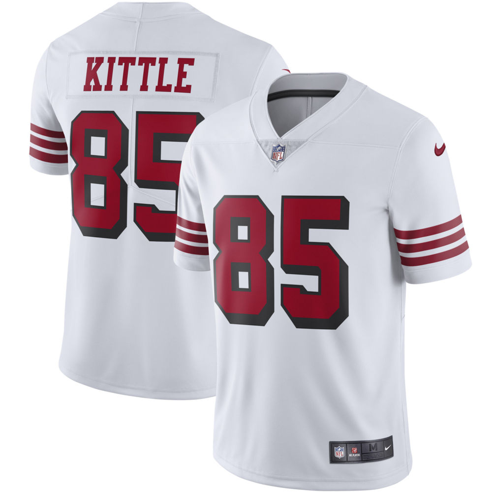 George Kittle #85 San Francisco 49ers White Color Rush Vapor Limited Jersey