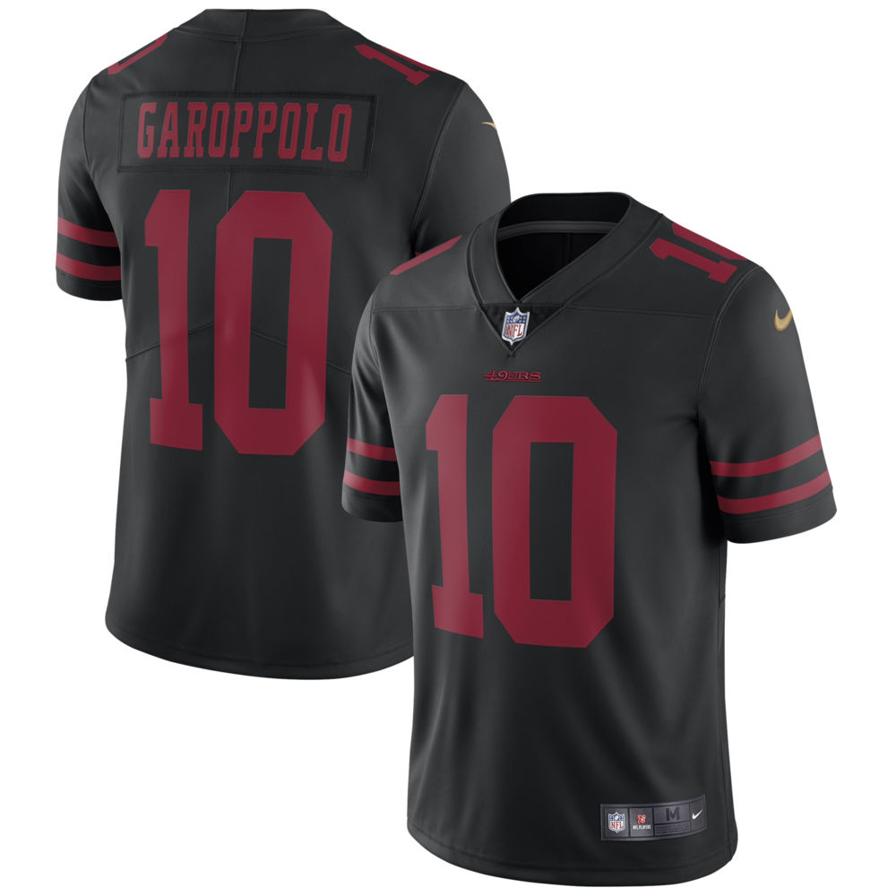 Jimmy Garoppolo #10 San Francisco 49ers 2021 Black Vapor Untouchable Limited Jersey