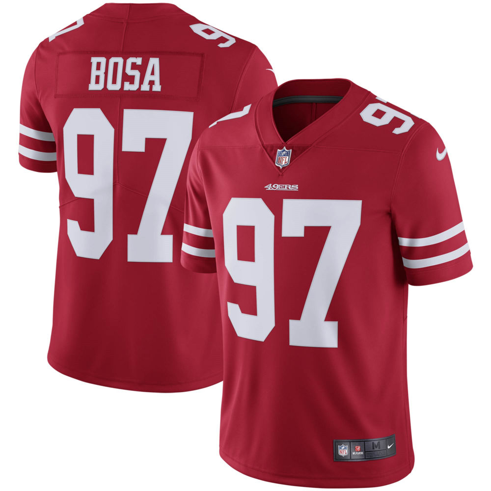 سوناتا ٢٠١٥ Nick Bosa #97 San Francisco 49ers 2021 Scarlet Vapor Limited Jersey سوناتا ٢٠١٥
