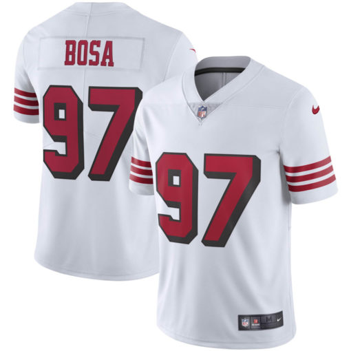 Men's San Francisco 49ers Nick Bosa Nike White Vapor Untouchable Color Rush Limited Player Jersey