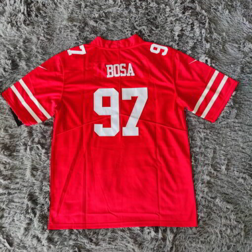 Nick Bosa #97 San Francisco 49ers 2021 Scarlet Vapor Limited Jersey - back