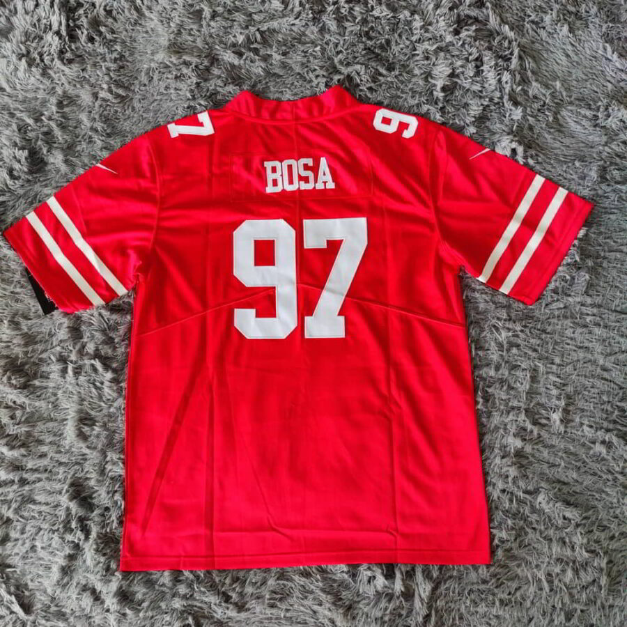 Nick Bosa #97 San Francisco 49ers 2021 Scarlet Vapor Limited Jersey - back