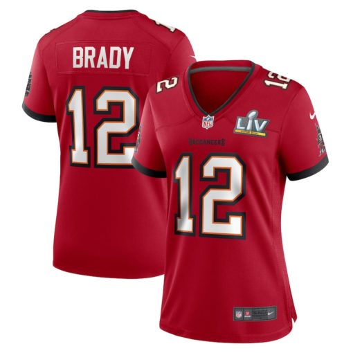 Women's Tom Brady #12 Tampa Bay Buccaneers Red 2021 Super Bowl LV Bound Team Color Game Jersey