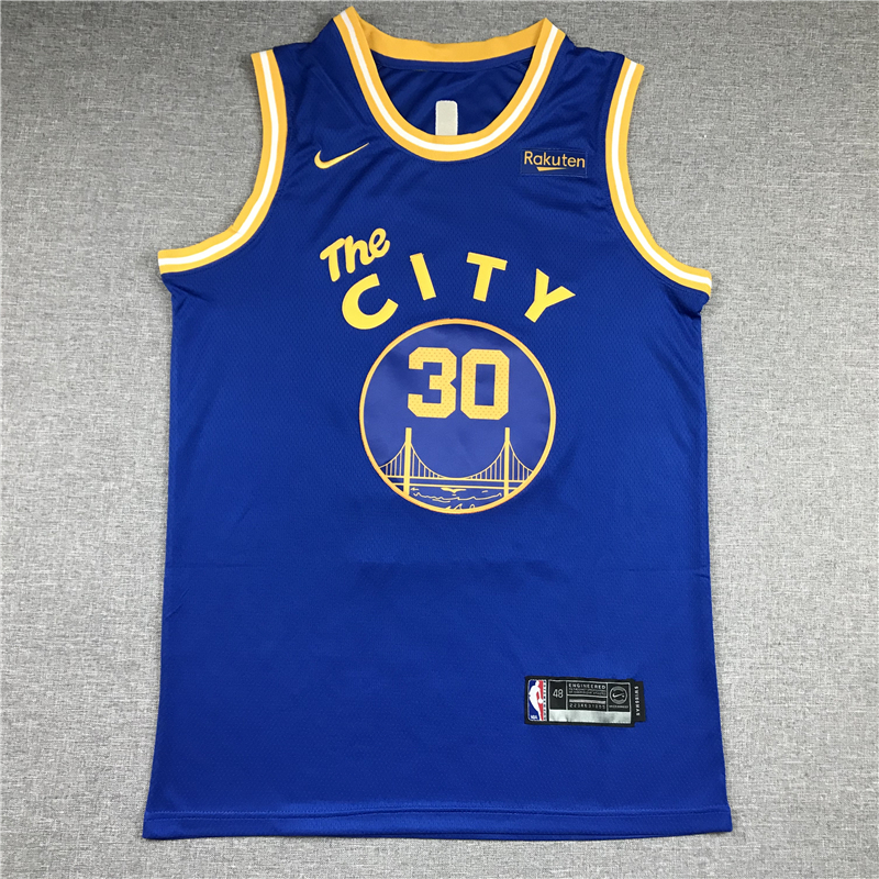 Stephen Curry #30 Golden State Warriors Blue Hardwood Classic Jersey