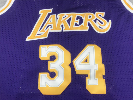 Shaquille O'Neal 34 Los Angeles Lakers 1996-97 M&N Purple Swingman Jersey