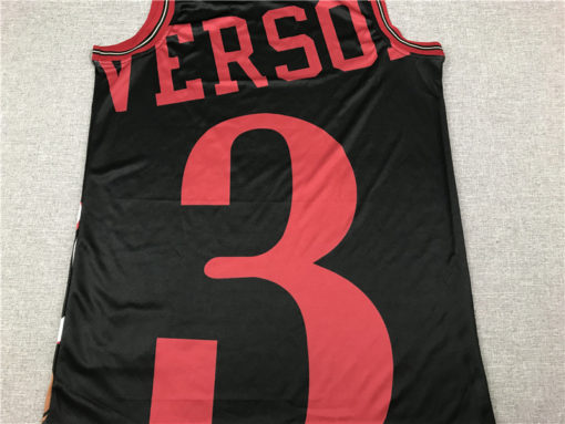 Allen Iverson 3 Philadelphia 76ers Retro Team Big Face Black Jersey