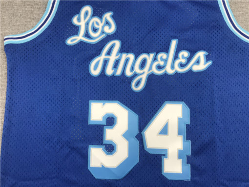 Shaquille O'Neal 34 Los Angeles Lakers 96-97 Swingman Blue Jersey