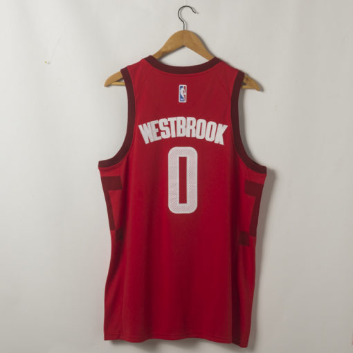 Russell Westbrook 0 Houston Rockets 2019-20 Red Earned Edition Swingman Jersey