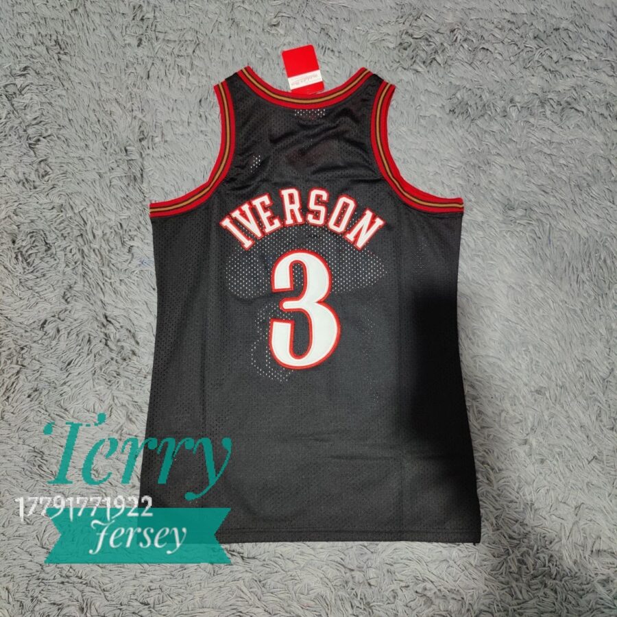 Allen Iverson Philadelphia 76ers Road 1997-98 Jersey - back