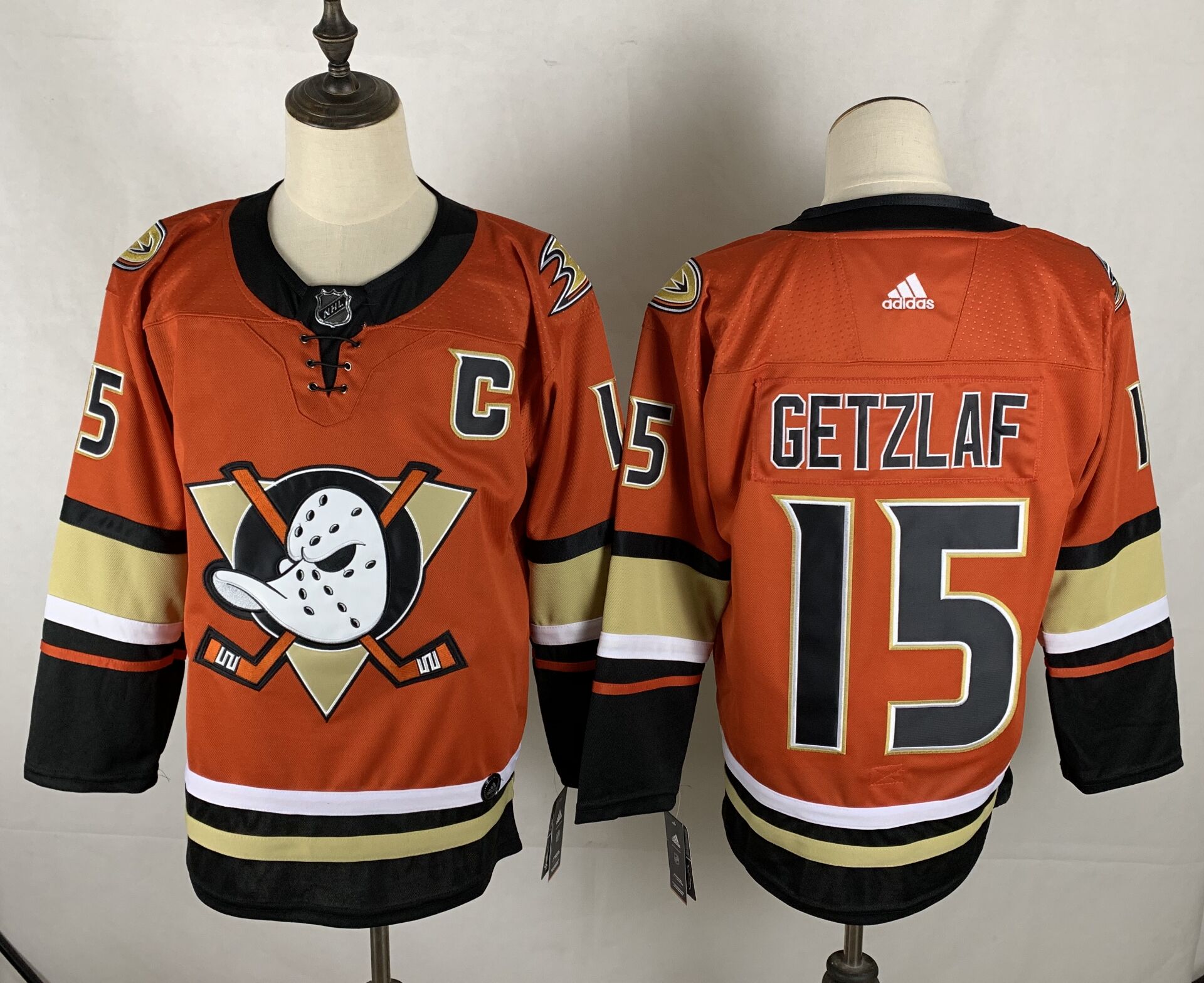 Men's Anaheim Ducks 15 Ryan Getzlaf 2019-20 Orange Alternate Jersey