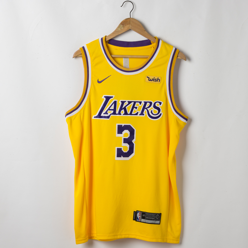 Anthony Davis #3 Los Angeles Lakers 2019-20 Icon Swingman Gold Jersey