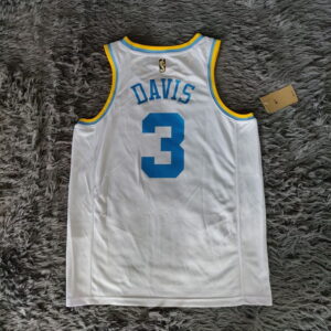 Anthony Davis #3 Los Angeles Lakers 2022-23 Classic Edition White Jersey back