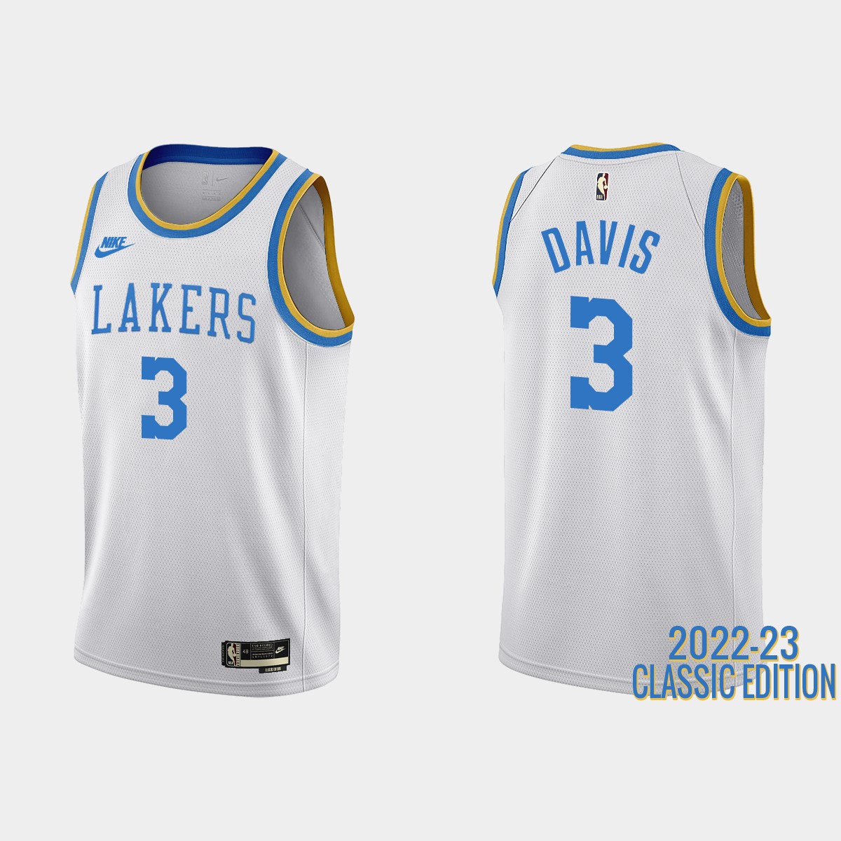 Anthony Davis #3 Los Angeles Lakers 2022-23 Classic Edition White Jersey