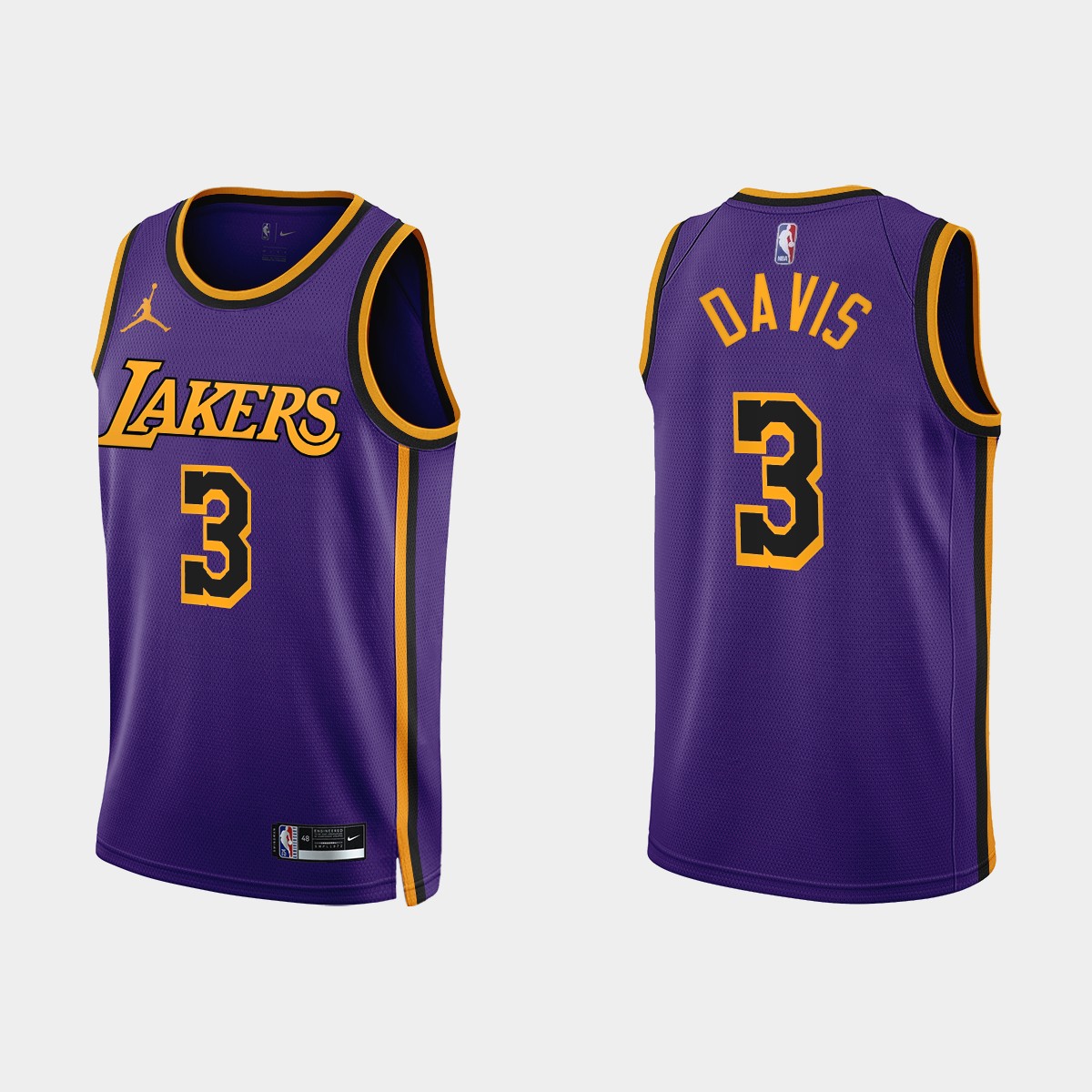 Anthony Davis #3 Los Angeles Lakers 2022-23 Purple Statement Edition Jersey