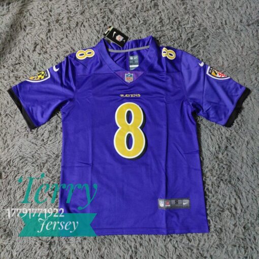 Baltimore Ravens #8 Lamar Jackson Purple Alternate Limited Jersey