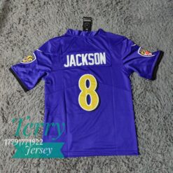 Baltimore Ravens #8 Lamar Jackson Purple Alternate Limited Jersey - back