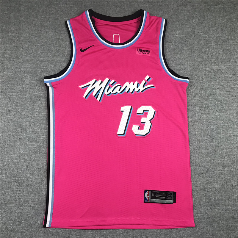 Bam Adebayo 13 Miami Heat Pink City Edition Basketball Jersey