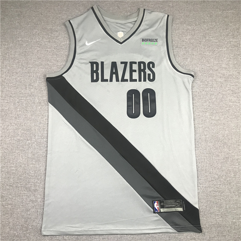 Carmelo Anthony 00 Portland Trail Blazers Gray 2020-21 Earned Edition Jersey