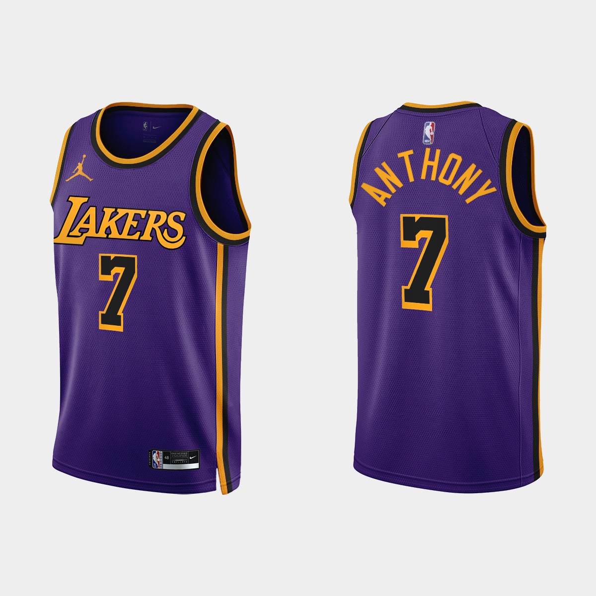 Carmelo Anthony #7 Los Angeles Lakers 2022-23 Purple Statement Edition Jersey