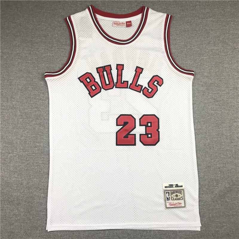 Chicago Bulls 23 Michael Jordan 1984-85 Hardwood Classics Rookie White Jersey