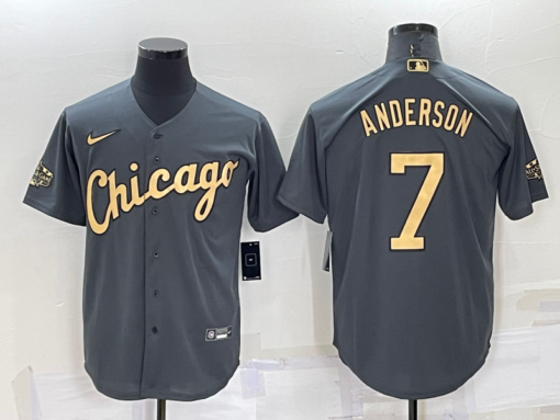 Chicago White Sox #7 Tim Anderson 2022 MLB All-Star Game Jersey - Charcoal