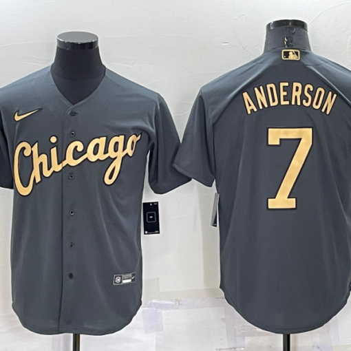 Chicago White Sox #7 Tim Anderson 2022 MLB All-Star Game Jersey - Charcoal