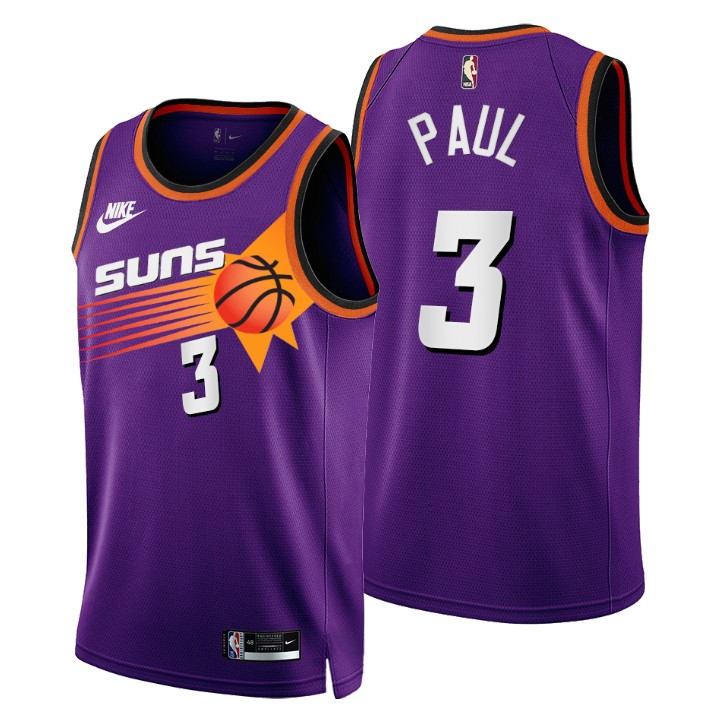 Chris Paul 3 Phoenix Suns 2022-23 Purple Classic Edition Jersey