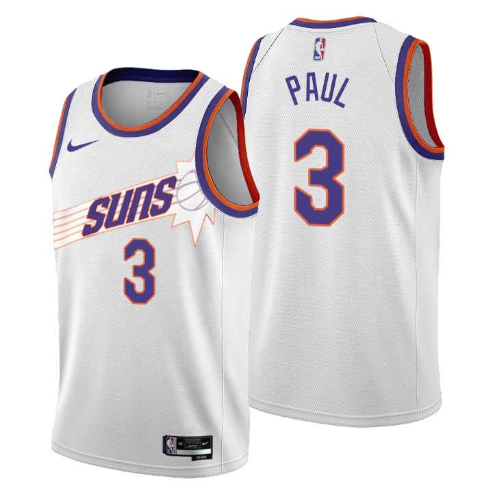 Chris Paul 3 Phoenix Suns 2022-23 White City Editon Jersey