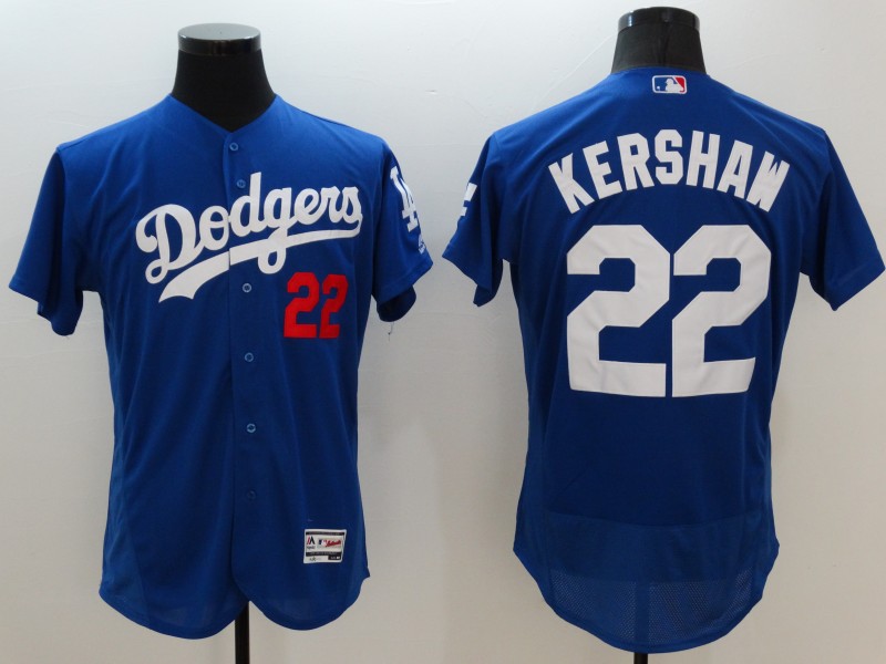 Clayton Kershaw #22 Los Angeles Dodgers Royal Flex Base Jersey