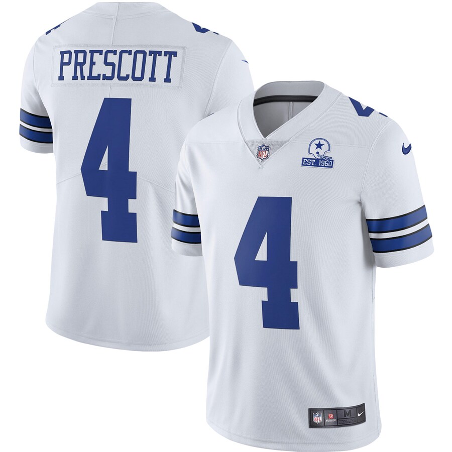 Dak Prescott Dallas Cowboys 60th Anniversary Vapor Untouchable Limited Jersey - White