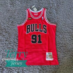 Dennis Rodman Chicago Bulls 1997-98 NBA Final Red Jersey