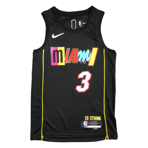 Dwyane Wade #3 Miami Heat Jersey Swingman 2021-22 Black - City Edition