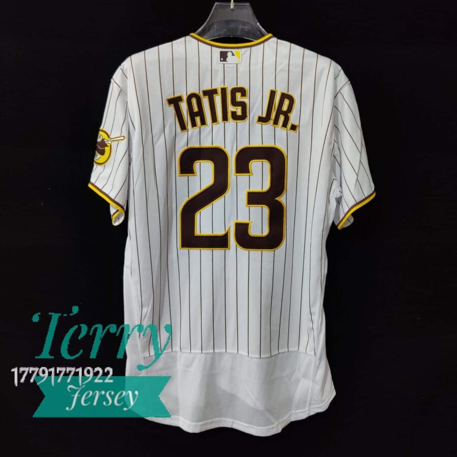 Fernando Tatis Jr. #23 San Diego Padres White Brown Jersey - back