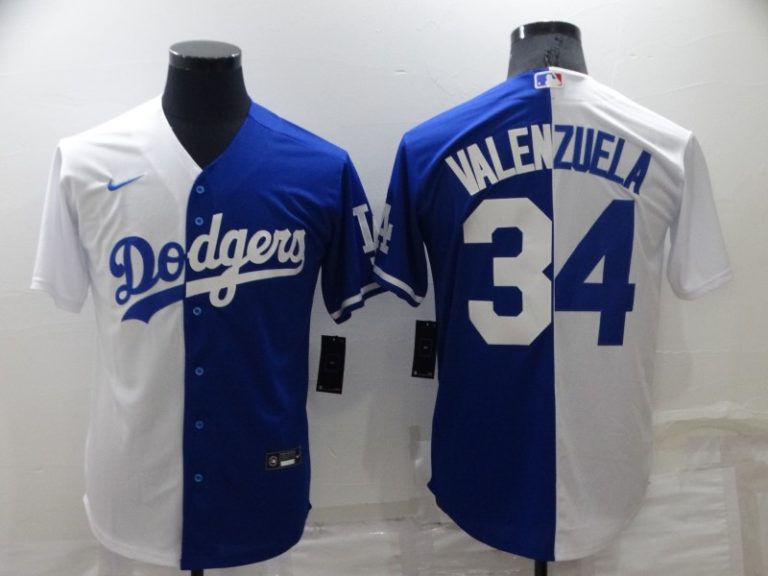 Fernando Valenzuela Los Angeles Dodgers 2022 Split Fashion Jersey White Royal