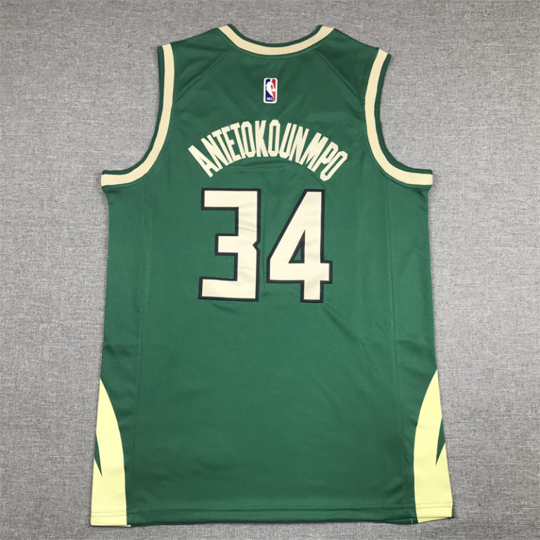 Giannis Antetokounmpo 34 Milwaukee Bucks 2021 Green Earned Edition