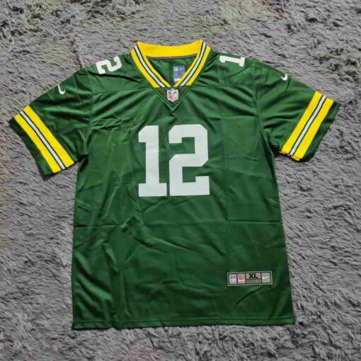Green Bay Packers #12 Aaron Rodgers Green Game Player Jersey