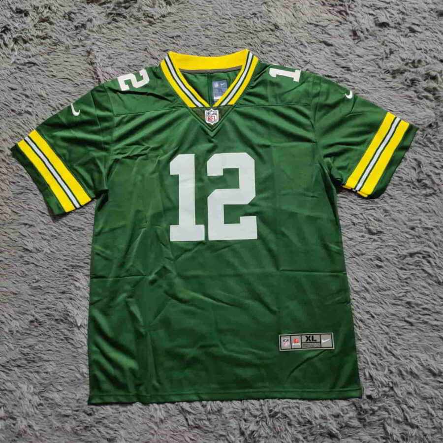 Green Bay Packers #12 Aaron Rodgers Green Game Player Jersey