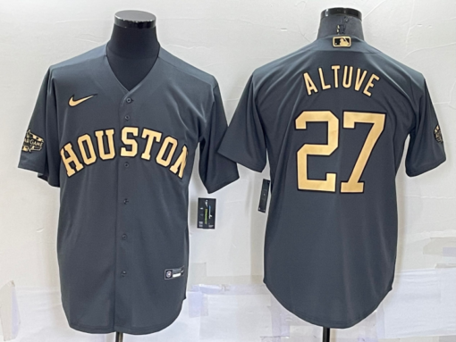 Houston Astros #27 Jose Altuve 2022 MLB All-Star Game Jersey - Charcoal