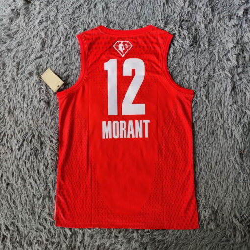 Ja Morant #12 Grizzlies 2022 All-Star Maroon Jersey - back