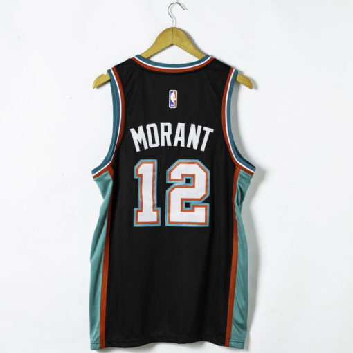Ja Morant #12 Memphis Grizzlies 20th Season Classic Black 2021 Jersey