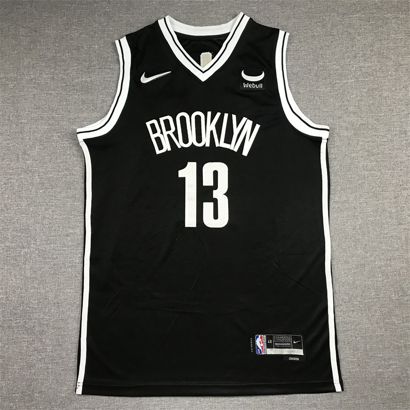 James Harden 13 Brooklyn Nets 2021-22 Black Icon Swingman Jersey
